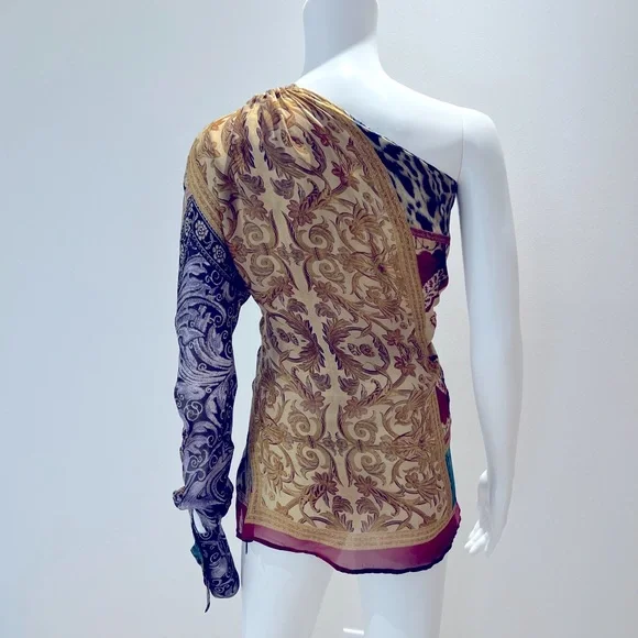 Vintage Roberto Cavalli fall 2004 Runway one-sleeve blouse - Picture 15 of 15